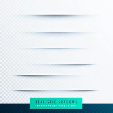 Realistic paper shadows effect collection background Stock Illustration