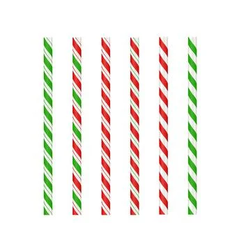 Realistic paper straw mock up template on isolated white background. Flexible Stock Illustration