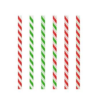 Realistic paper straw mock up template on isolated white background. Flexible Stock Illustration