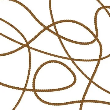 Realistic pattern with cord on white background. Cord, great design for any Stock Illustration