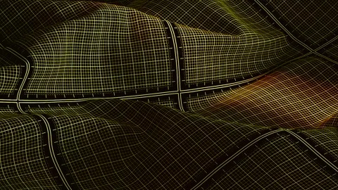 Realistic patterned fabric flutters in the wind. Abstract background, seamless r Stock Footage 260678826