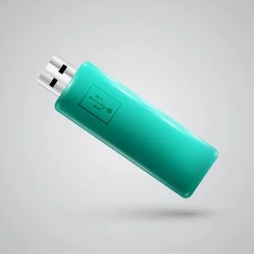 Realistic pendrive, vector illustration Stock Illustration