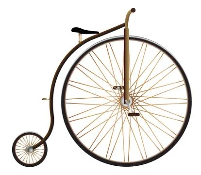 Realistic Penny Farthing Stock Illustration