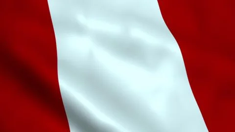 Realistic Peru flag Stock Illustration