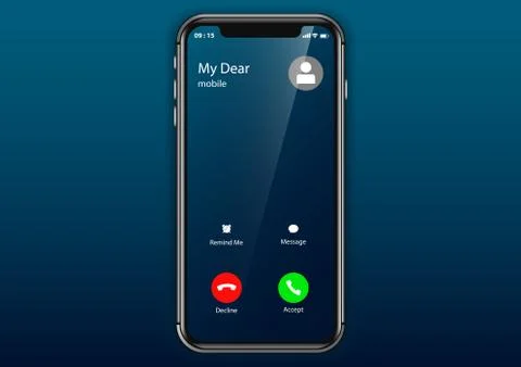 Realistic phone call activity Illustrazione stock