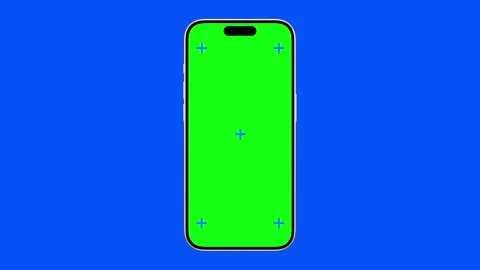 Realistic phone frame animates onto the screen. Smartphone Iphone mock up Stock Footage 304864297