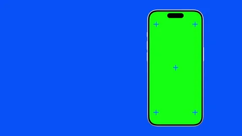 Realistic phone frame animates onto the screen. Smartphone Iphone mock up Stock Footage 304864311