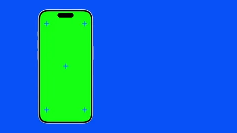 Realistic phone frame animates onto the screen. Smartphone Iphone mock up Stock Footage 304864333