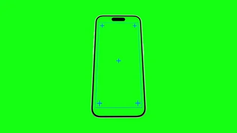 Realistic phone frame rotates on the screen. Smartphone Iphone mock up concept Stock Footage 296566427