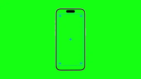 Realistic phone frame rotates on the screen. Smartphone Iphone mock up concept Stock Footage 296566429