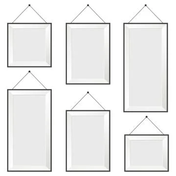 Realistic photo frame vector design illustration isolated on white background Stock Illustration