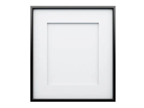 Realistic picture frame isolated on white background. Stock Illustration
