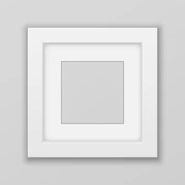 Realistic picture frame. square. vector Stock Illustration