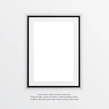 Realistic picture frame. Vector illustration Stock Illustration