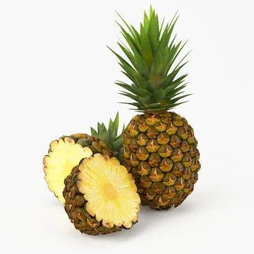 Realistic Pineapple 3D Model