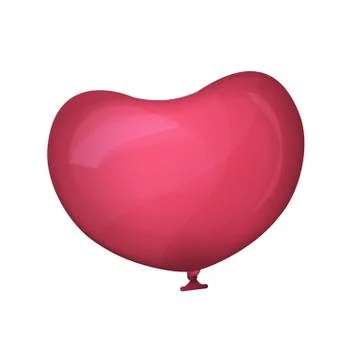 Realistic pink balloon. Stock Illustration