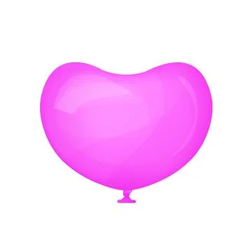 Realistic pink balloon. Stock Illustration