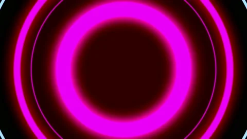 Realistic pink light circle shape isolate on black background. Stock Footage 166334884