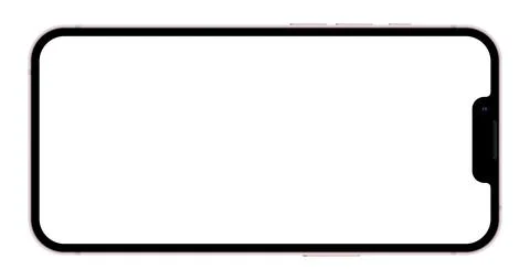 Realistic pink smartphone empty screen frame overlay mockup. Mobile phone Stock Illustration