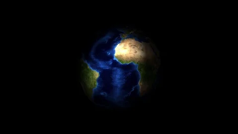 Realistic planet earth. Elements of this image furnished by NASA Stock Footage 70573502