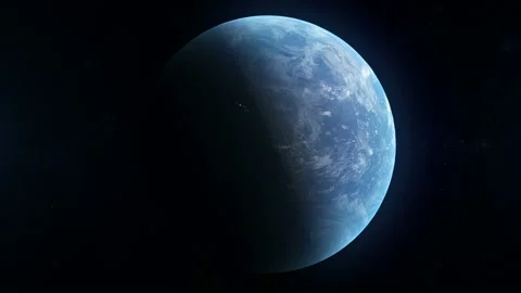 Realistic planet Earth rotating in deep space. Seamless loop digital background. Stock Footage 101636668