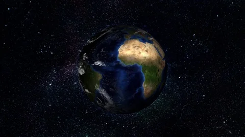Realistic planet earth in space. Elements of this image furnished by NASA Stock Footage 70574154