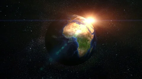 Realistic planet earth in space. Elements of this image furnished by NASA Stock Footage 70574237