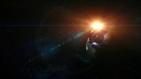Realistic planet earth in space. Elements of this image furnished by NASA Stock Footage 70574290