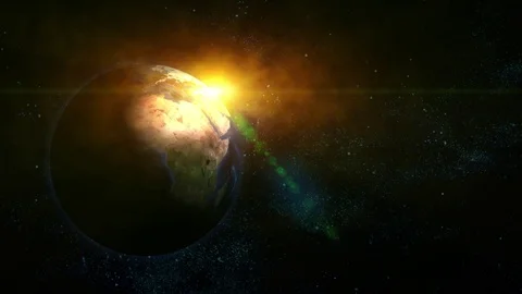 Realistic planet earth in space. Elements of this image furnished by NASA Stock Footage 70574364