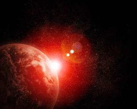 Realistic planet earth in space. Elements of this image furnished by NASA Foto stock