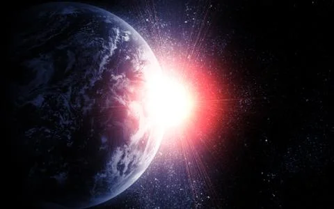 Realistic planet earth in space. Elements of this image furnished by NASA 스톡 사진