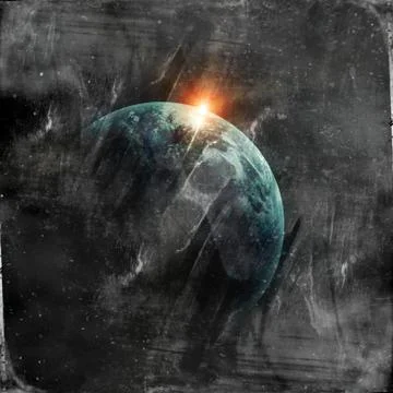 Realistic planet earth in space. Elements of this image furnished by NASA 写真素材