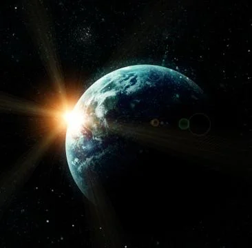 Realistic planet earth in space. Elements of this image furnished by NASA Stock Photos