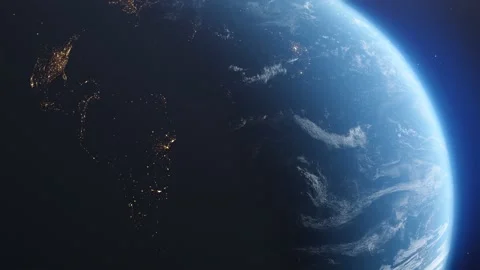 Realistic Planet Earth in Space 스톡 동영상 144011293