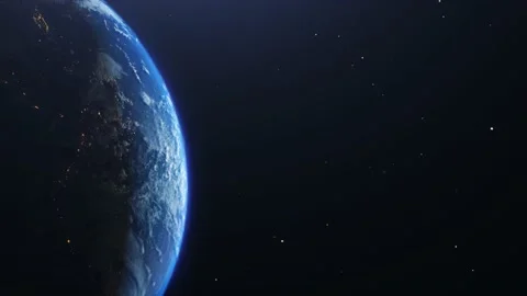 Realistic Planet Earth in space. High detailed 3D Render animation. Stock Footage 171138411