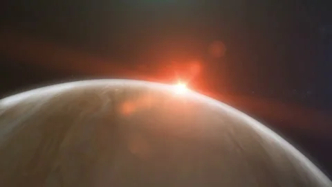 Realistic planet Jupiter rotating in deep space. Stock-Footage 101636219