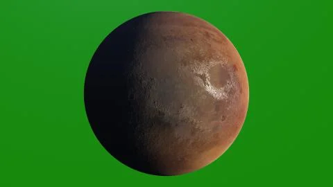 Realistic Planet Mars. Perfect for your own background using green screen. Hi 스톡 일러스트