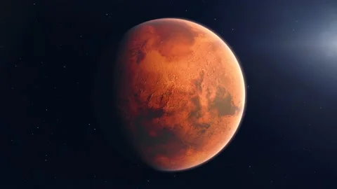 Realistic Planet Mars Rotating - Seamless Loop Video stock 162219827