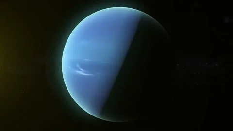 Realistic planet Neptune rotating in deep space. Stock Footage 101634909