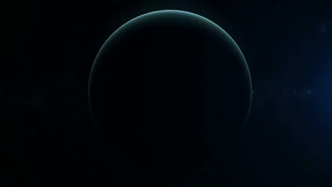 Realistic planet Neptune rotating in deep space. Stock Footage 101634911