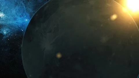 Realistic Planet Pluto from space Stock Illustration