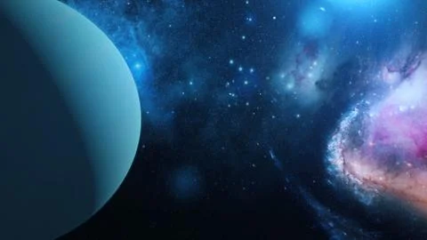 Realistic Planet Uranus from space Stock Illustration