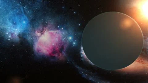 Realistic Planet Uranus from space Stock Illustration