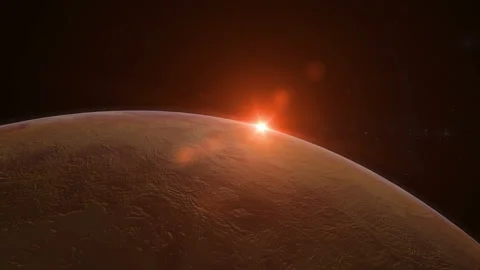 Realistic planet Venus rotation in deep space. Stock Footage 101634603
