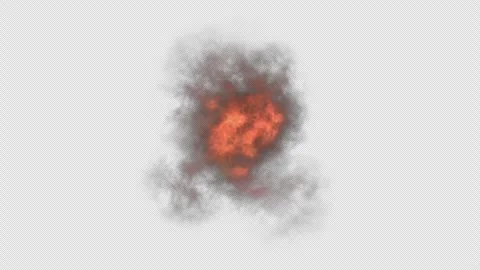 Realistic Plasma Cloud Explosion animation on Alpha Background. 動画素材 321715123
