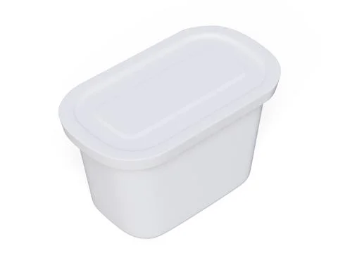 Realistic plastic container packaging or plastic food for mockup collection  Illustrazione stock