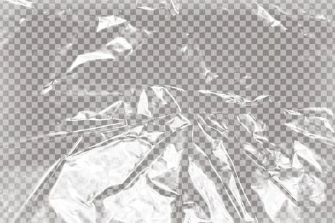 Realistic plastic polyethylene layer overlay isolated on transparent background. Stock Illustration