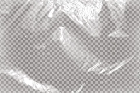 Realistic plastic polyethylene layer overlay isolated on transparent background. Stock Illustration