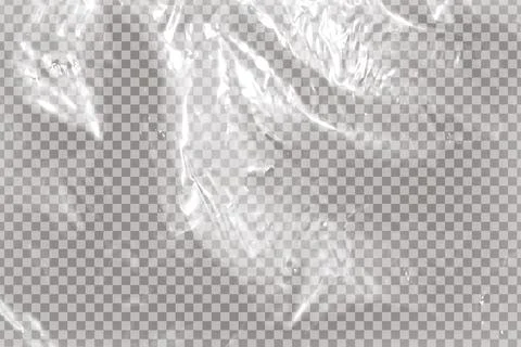 Realistic plastic polyethylene layer overlay isolated on transparent background. Stock Illustration