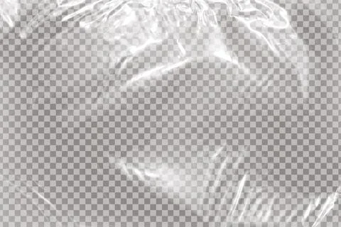 Realistic plastic polyethylene layer overlay isolated on transparent background. Stock Illustration